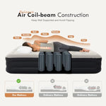 Twin Size Air Sofa Bed Mattress With Headboard And Pump,Blow Up Couch Inflatable Bed