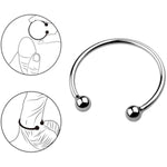 Stainless Steel Cock Ring For Men Glans Ring In 6 Sizes Open Pleasure Ring With 2 Beads For Penis Massage Increase Stimulation Bdsm Male Penis Ring Sex Toys (Xxxl)