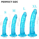 11 Inch Huge Thick Realistic Dildo - With Lifelike Texture - G-Spot Crystal Jelly Dildo With Strong Suction Cup For Hands-Free Play - Big Anal Dildos Adult Sex Toys For Women Men Couple - Xl