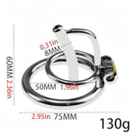 Cock Cage With Metal Catheter Sex Toys Male Chastity Devices With Invisible Lock And 2 Keys Stainless Steel Adult Toy Chasity Cages Used To Restrain Man'S Penis (1.96In)