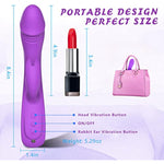 Rabbit G Spot Vibrator Sex Toys, 7 * 7 Vibrating Modes 8.4'' Couple Realistic Vibrators Anal Dildo Wand Adult Toys, Adult Sex Toys For Women And Couples Pleasure (Purple)