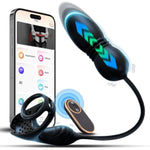 Prostate Massager Anal Thrusting Vibrating - Anal Butt Plug App Control 8 Vibration Modes Prostate Toys With Vibrator Cock Ring, Male Anal Pleasure Sex Toys For Adult, P Spot & Enema For Couples