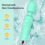 Viboators Toys, Vibrateirs For Women Today Adult Vibrator Wand Sex Toyswith Strong Vibrator With Waterproof & 20 Patterns & 8 Intensity, Wand Massager For Her Pleasure (Mint)