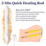 2PCS Accessories for Sex Doll Torso Male Masturbator, 5 Min Heating Quick & Dry Stick for Vagina Anal Channel, Reusable Water Absorption Stick, USB Charging Warming for Male Adult Toy Inside