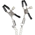 Nipple Clamps Bells Pearl Chain And Nipple Suckers 2Pcs Vacuum Suction Cup Sexual Pleasure Non Piercing Adjustable Chain Nipple Clip On Jewelry Breast Clamps For Adult Women White