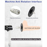 3.7" Suction Cup Adapter With Anti-Rotation Connector For Universal Sucker Dildo Holder Diameter Lower 95Mm (10Cm Black Sucker)