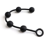 Silicone Anal Beads Anal Plug With 5 Beads Anal Butt Plug With Safe O Ring Anal Sex Toy For Men Women For Masturbation