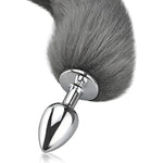 Smooth Long Fox Tail With Anal Plug Flirting Animal Tail Butt Plug Sm Role Play Sex Toys For Women Men Couple (L)