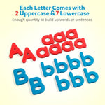 Magnetic Letters 251 Pcs With Magnetic Board And Storage Box - Uppercase Lowercase Foam Alphabet Abc Magnets For Fridge Refrigerator - Educational Toy Set For Classroom Kids Learning Spelling