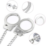Handcuff Anal Plug Butt Bondage Metal Restraint Fetish Sm Bdsm Adult Sex Toy Long Chains Stainless Steel For Couples And Lover