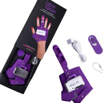 Love Glove - Pleasure Gloves for Unforgettable Intimate Sensual Satisfaction - Made from Softest Silicone - with Different Vibration Patterns - USB Rechargeable Purple