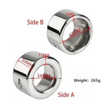 Metal Cock Ring Scrotum Restraint Flared Screw Pendant Chastity Device Locking Sperm Glans Ring Penis Exercise Dilator Adult Sex Toys (High-30Mm(34-42))