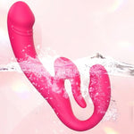 Strapless Strap On Dildo Harness Lesbian Sex Toys, Anti-Slip Silicone Realistic Double-Ended Vibrating Butt Plug, Adult Anal Sex Toys For Women Couples Sexual Pleasure Tools