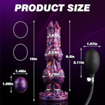 10.04" Monster Dildo Huge Thick Dildo Fantasy Ovipositor Dildo With 3 Eggs, Big Anal Dildo Horse Dildo Knot Dragon Dildo With Inflatable Pump, Dog Dildo Knotted Animal Dildo, Adult Toys For Women Men
