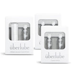 White Travel + 4 Refills Bundle - White Travel Lube Kit + 4 Refills, Unscented, Flavorless, Works Underwater - 75Ml Total