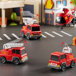 Truck Toys For 3 4 5 6 Years Old Boys, Toddler Car Toys For Toddler Boys Ages 3-5, Fire Toys Car Carrier Vehicle Toy Set, Kids Toys Truck Set For Age 3-9