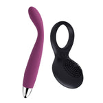 Coco G Spot Vibrator - 8 Seconds To Climax 5*5 Vibrations Clit Nipple Personal Massager + Vibrating Cock Ring Sex Toys