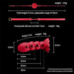 Silicone Adjustable Depth Dildo & Petals Shapes Bondage Ball Gag For Sex, Sm Open Mouth Deepthroat Restraints Ball Toys Sex Gag Mouth Plug, Extreme Fetish Adult Bdsm Play Sex Toys (Pink)