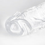 11.8 * 1.3 Inches Small Double Dildo Clear Jelly Realistic Anal Long Dildo Penis With Veins And Glans Adult Sex Toys For Women/Men/Lesbian