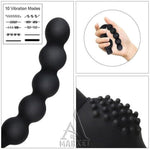 Vibrator Anal Bead Butt Plug 10 Speed Male Prostate Massager G-Spot Silicone Anal Bead Butt Plug Adult Men Sex Toys