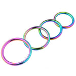 Metal Cock Ring For Men, Colourful Penis Ring Sexual Stimulation Device In 4 Sizes, Men'S Scrotum Pendant Sm Bondage Sex Toy, Mirror Polishing, Easy To Clean & Carry (55Mm)