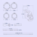 Chastity Cage Chastity Belt with 4 Penis Rings and Butt Plug Male Cock Cage for BDSM Bondage Restraints Gear Adult Sex Toys for Men