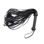 Bondage Spanking Flogger, 25Inch Faux Leather Whips For Adult Bdsm Play, Black