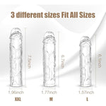 3 Size Reusable Penis Sleeve, Soft Clear Cock Sleeve Penis Extender Adult Sex Toys For Men Women, Durable Penis Enlarger Male Sex Toys For Couples Pleasure