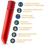 - Blush Oh My Gem - Desire 5 Inch Clitoral Bullet Vibrator - 10 Rumbotech Vibration Modes - Ipx7 Waterproof & Usb Rechargeable - Pocket-Sized, Travel-Friendly - Adult Sex Toy - Red