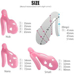 Love 1.0 Chastity Cage - Lightweight Resin Male Chastity Device With Invisible Lock,Bondage Gear For Men Beginner-Friendly Design With 4 Adjustable Rings Adult Sex Toy (Pink, Nub)
