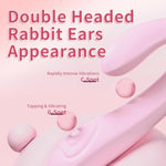 Miss Hearts Rabbit Vibrator Dual-Head Dildo Vibrator Massager Adult Sex Toys Female Vibrator With 16 Pleasure Modes Waterproof Soft Silicone Massager Wand For Women Adult Sex Toys & Games