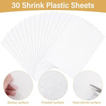 161 Pcs Shrink Paper Keychain Kit,30 Shrink Plastic Sheets for Kids