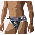 Men'S Harness Chastity Belt Pu Leather Chastity Devices Sexy Male Chastity Belt With Lock Cock Bdsm Self Bondage Fetish Sex Toys Anti-Off Auxiliary Testicle Chastity Strap Cock Cage Underwear