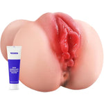 Male Sex Toys Realistic Pocket Pussy For Men - Male Masturbator Stroker With Plump & Wrinkled Pussy, Close-Ended Adult Sex Toy For Men With Dual Textured Channels For Men Masturbation