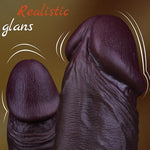 10.6 Inch Realistic Dildo, Thick Huge Dual-Layer Liquid Silicone Dildo, Lifelike Feels Real Skin Dildos, Big Black Penis for G Spot Stimulation, Vaginal Anal Stimulator for Women Men