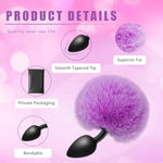 Rabbit Tail Anal Plug,Silicone Butt Plug,Anal Sex Toys For Men,Women,Plug Anal For Couples,Butt Plugs For Cospaly (Large)
