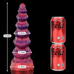Anal Beads Silicone Fantasy Monster Anal Dildos with Suction Cup Big Butt Plug G Spot Prostate Massage Masturbation Sex Toys for Women Men and Couples (L)