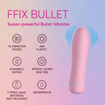Femme Funn Bullet Vibrator Sex Toy For Women - Discreet & Travel Friendly Adult Toy With 10 Powerful Speeds, Waterproof, Battery Operated - Small Mini Vibrator Personal Massager (Pink, Mini)
