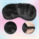 2 Pack Sleep Mask for Sleeping, 8x3.6 Inch Light Blocking Eye Mask with Elastic Satin Belt, Soft Satin & Fluffy Breathable Comfort for Men Women Kids, Ideal for Travel, Nap, Gift (Black & Pink)