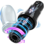 Automatic Male Masturbator 7 Vibration Modes And 360° Rotating Silicone Pocket Pussy Male Stroker With 3D Realistic Spiral Texture Adult Sex Toys For Men Masturbation