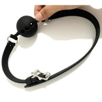 Silicone Breathable Ball Gag Holes For Adult Bondage Restraints Sex Play Bdsm Toys Sex Gag Muzzles (L)