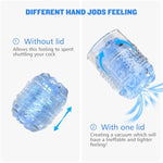 Spiral Motion Male Masturbator Adult Sex Toys For Men - Manual Sucking Stroker Realistic Pocket Pussy For Men Masturbation Sleeve, Open Ended Crystal Sex Toy, Pocket Pussies Penis Toys