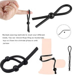 Adjustable Penis Ring Set,Silicone Beaded Penis Rope,3 Pcs Different Sizes For Male Lock Loop Enhancing Tie,Stretchy Lasso Delay Trainer Adult Sex Toys For Men Or Couple Game Tools Gift