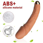 360° Vibrator Rotating Dildo Wearable Clitoral Thrusting 10 Modes Realistic Anal Dildo G-Spot Prostate Sex Toys (Brown)