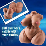 12Lb Sex Dolls Torso Fitness Girl, Life Size Male Masturbators Sex Toys Torso With 3D Textured Pussy And Anal Adult Sex Toys Pocket Pussy For Men Masturbation
