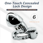 Adjustable Chastity Device Cock Cage For Men Stainless Steel Ventilation Chasity Panties With Lock And 2 Keys Penis Sm Slave Bondage Sex Toys For Adult Male
