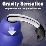 Metal Prostate Massager Anal Dildo, Prostate Wand Anal Hook Adult Sex Toy