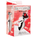 Crimson Tied Scarlet Heart Shaped Jewel Anal Plug