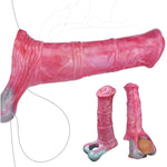 Thick Horse Penis Sleeve, 7.8'' Soft Silicone Animal Penis Sleeve Dildo Grith Extender With Penis Ring Ejaculation Delay For Men Couples