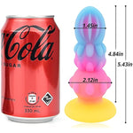 Anal Dildo Liquid Silicone Glow-In-The-Dark Dildo With Strong Suction Cups Anal Plugs G-Spot Stimulation Dildo For Men And Women Anal Beads Sex Toys (L)